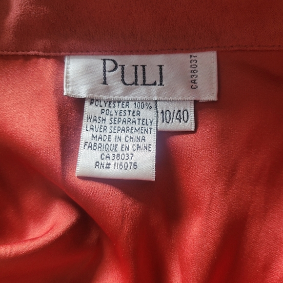 Puli red/burnt orange colored shirt with belt Sz.10 - Picture 7 of 7